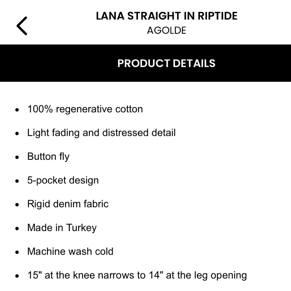 AGOLDE Lana Straight Jean - Picture 9 of 9